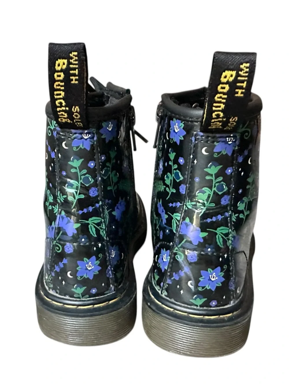 Dr. Martens Junior 1460 Mystic Floral Patent Boots Size‎ 13